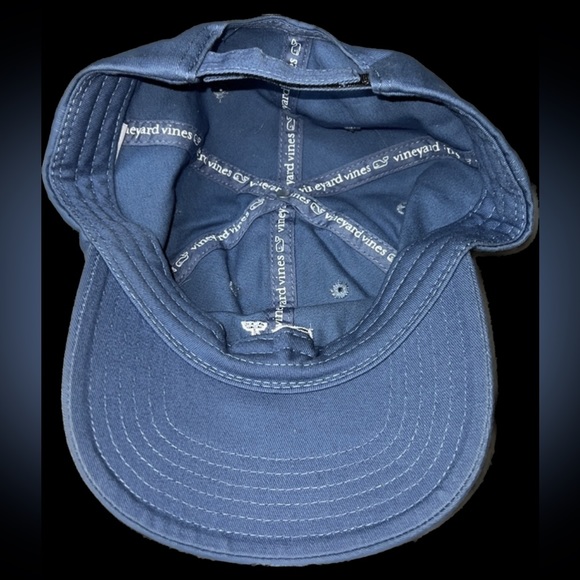 🎯NWOT Vineyard Vines Whale Logo Baseball Cap Hat Blue - Picture 3 of 7